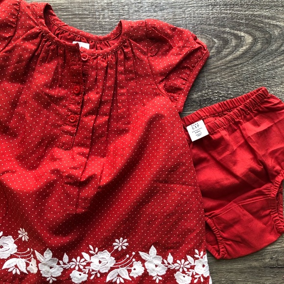 🚫SOLD🚫 Baby Gap Red Polkadot Dress - Picture 2 of 6